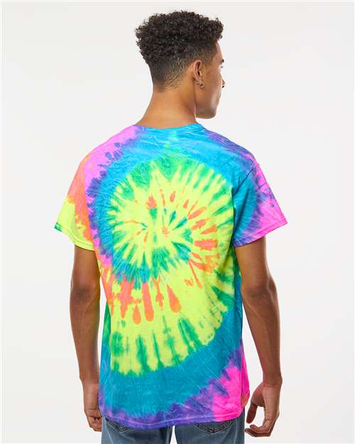 Neon Rainbow Multi-Color Tie-Dyed T-Shirt - 1000