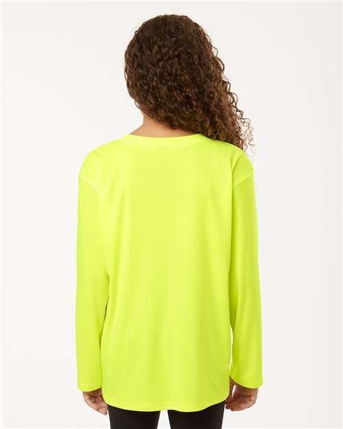 Neon Yellow Pro-Lock Youth Performance Long Sleeve T-Shirt - 48400Y
