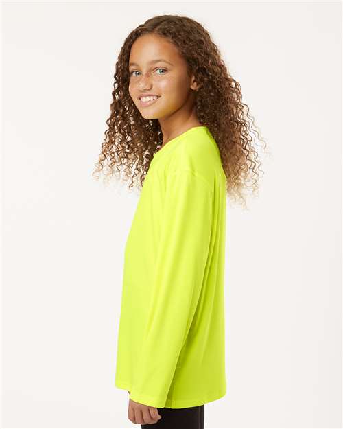 Neon Yellow Pro-Lock Youth Performance Long Sleeve T-Shirt - 48400Y