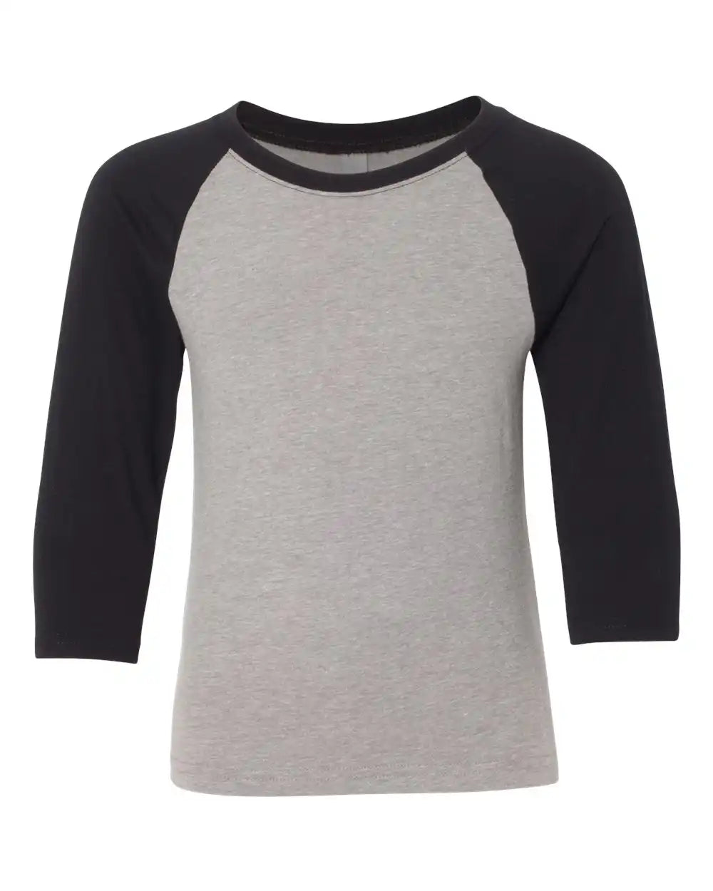 Next Level 3352n Youth Cvc Three-quarter Sleeve Raglan T-shirt - 3352 - Black Sleeves Dark Heather Grey Body - Sleeves/