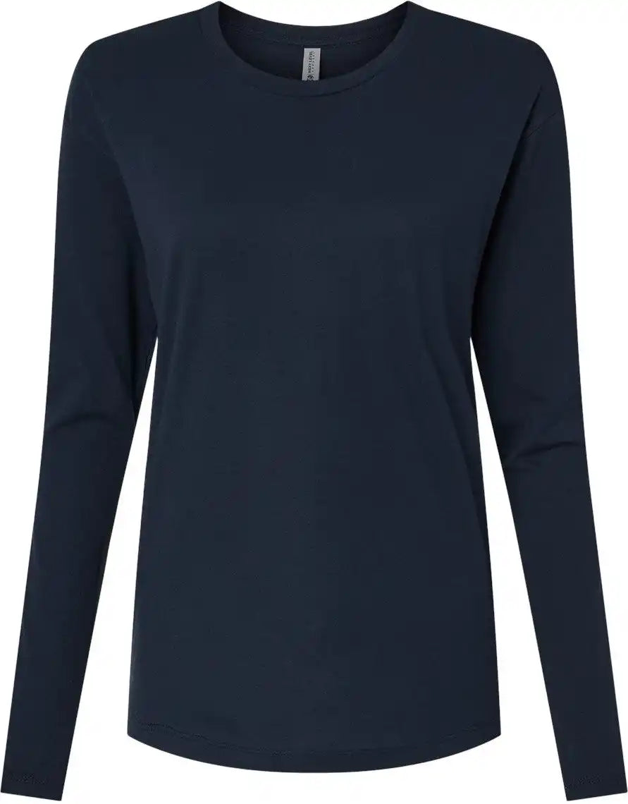 Next Level 3911n Women’s Cotton Relaxed Long Sleeve T-shirt - 3911 - Midnight Navy - Xs