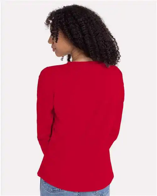Next Level 3911n Women’s Cotton Relaxed Long Sleeve T-shirt - 3911 - Red