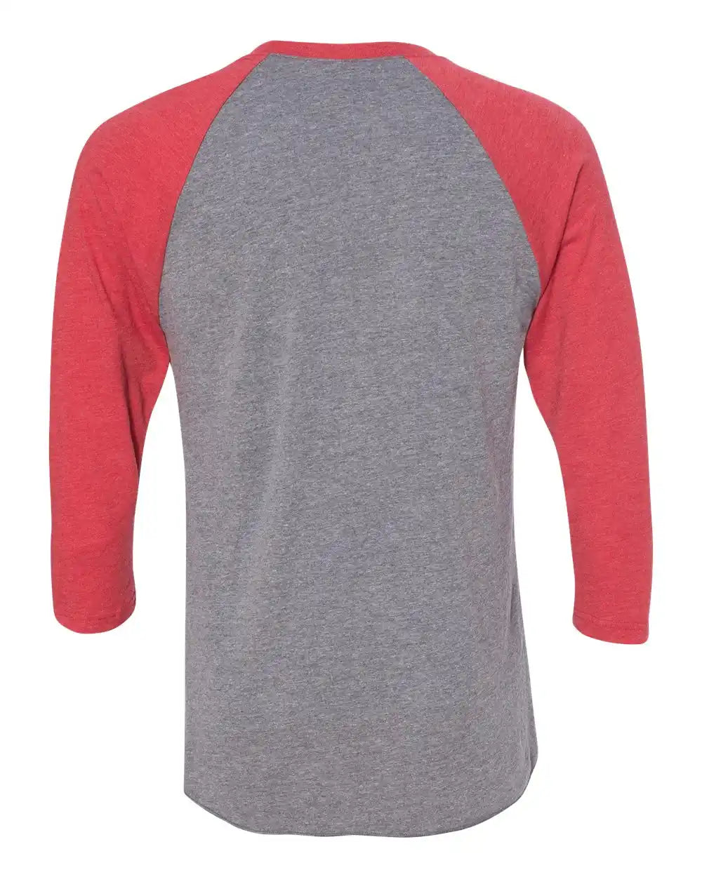Next Level 6051 Triblend Three-quarter Raglan T-shirt - Vintage Red Sleeves Premium Heather Body