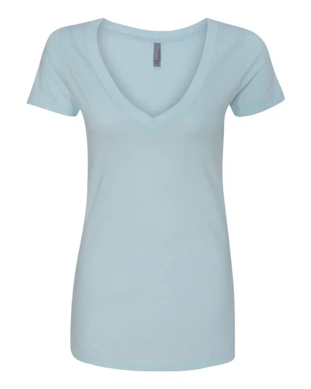 Next Level 6640 Women’s Cvc Deep V-neck T-shirt - Ice Blue - 2xl