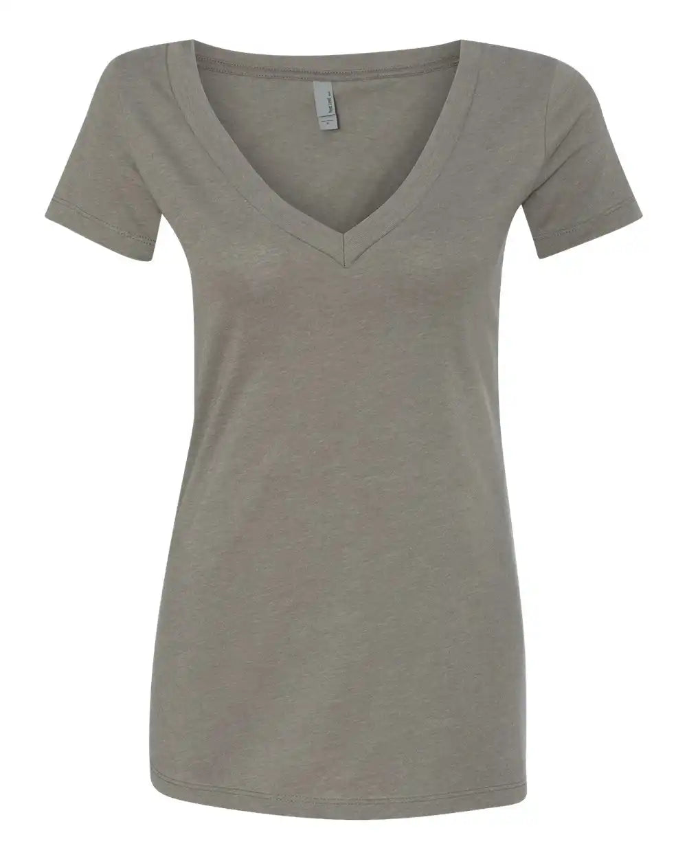 Next Level 6640 Women’s Cvc Deep V-neck T-shirt - Warm Grey - 2xl