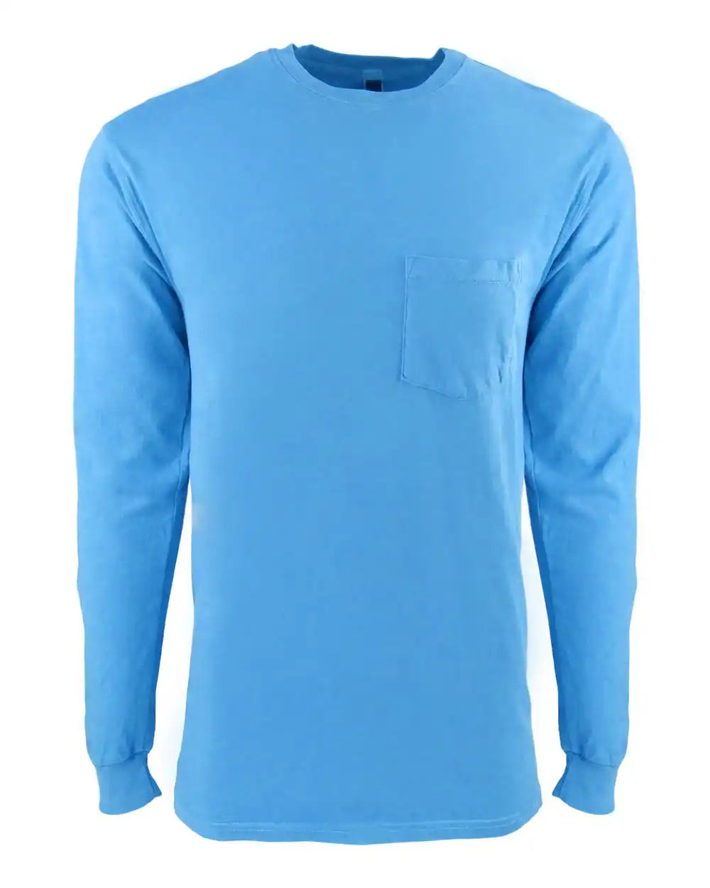 Next Level 7451 Inspired Dye Long Sleeve Pocket T-shirt - Ocean - Xs