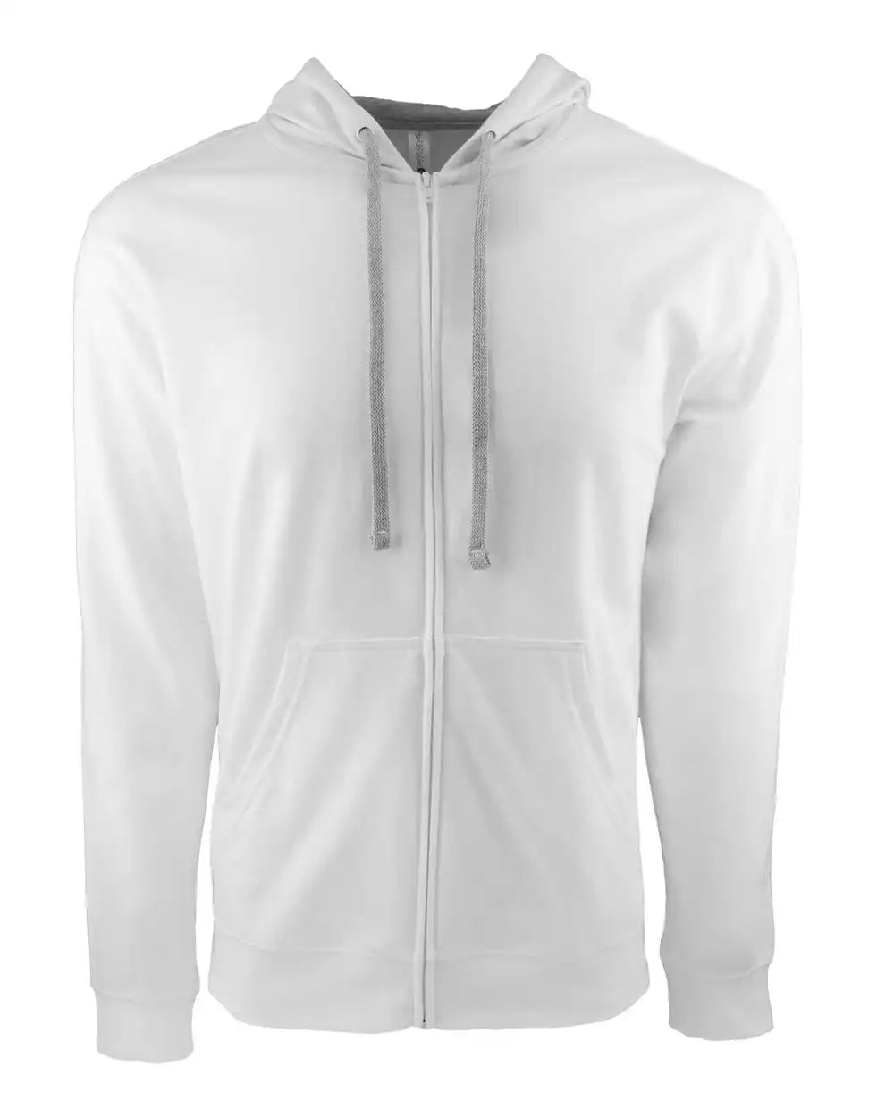 Next Level 9601 Laguna Full-zip Hoodie - White Heather Grey - White/ / 3xl