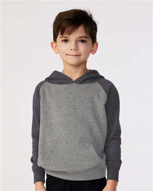 Nickel/ Carbon Toddler Special Blend Hooded Raglan Sweatshirt - PRM10TSB