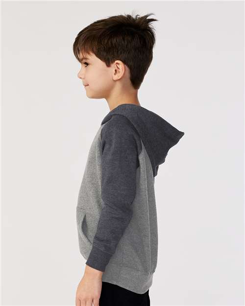 Nickel/ Carbon Toddler Special Blend Hooded Raglan Sweatshirt - PRM10TSB