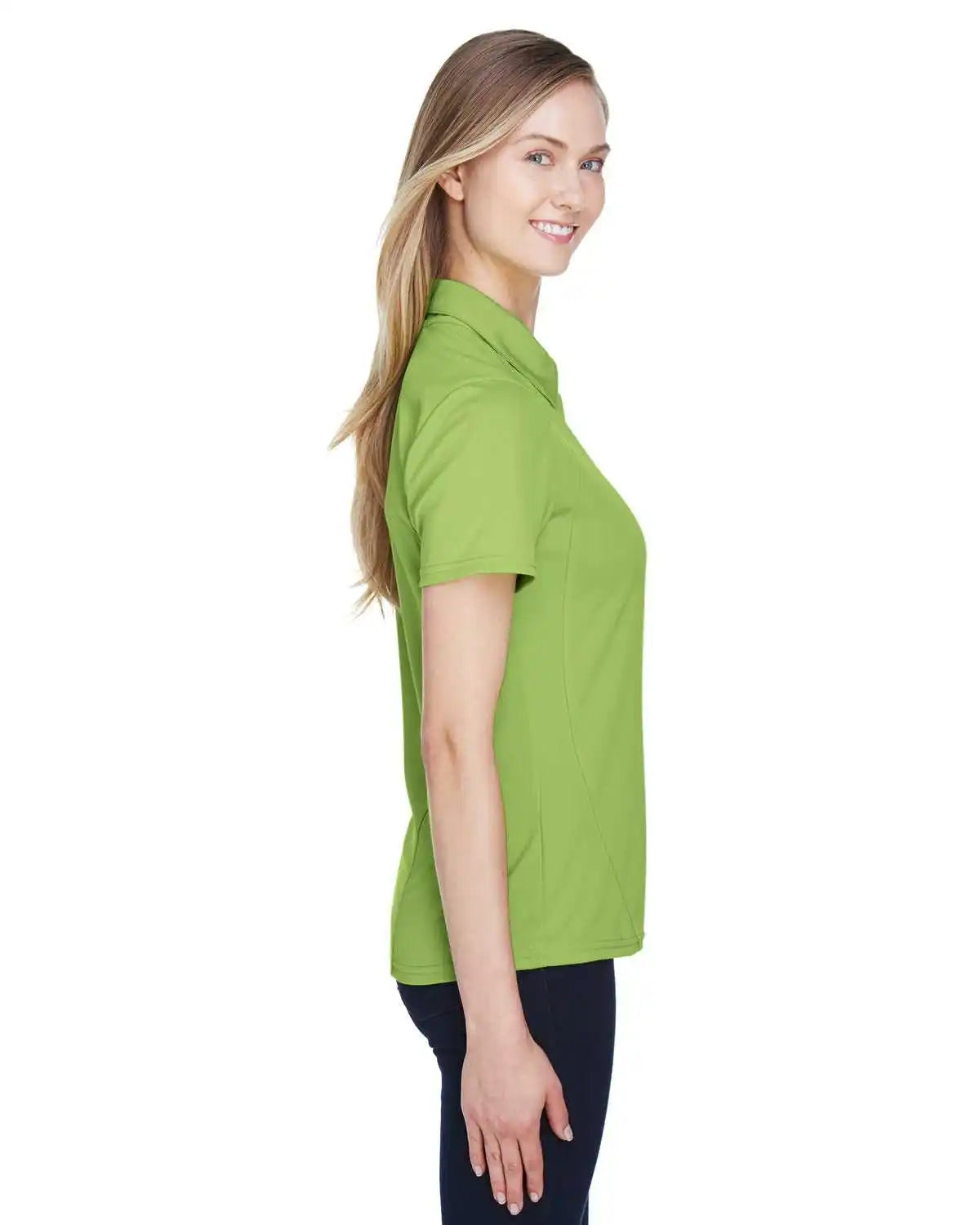 North End 78632 Ladies’ Recycled Polyester Performance Pique Polo - Cactus Green