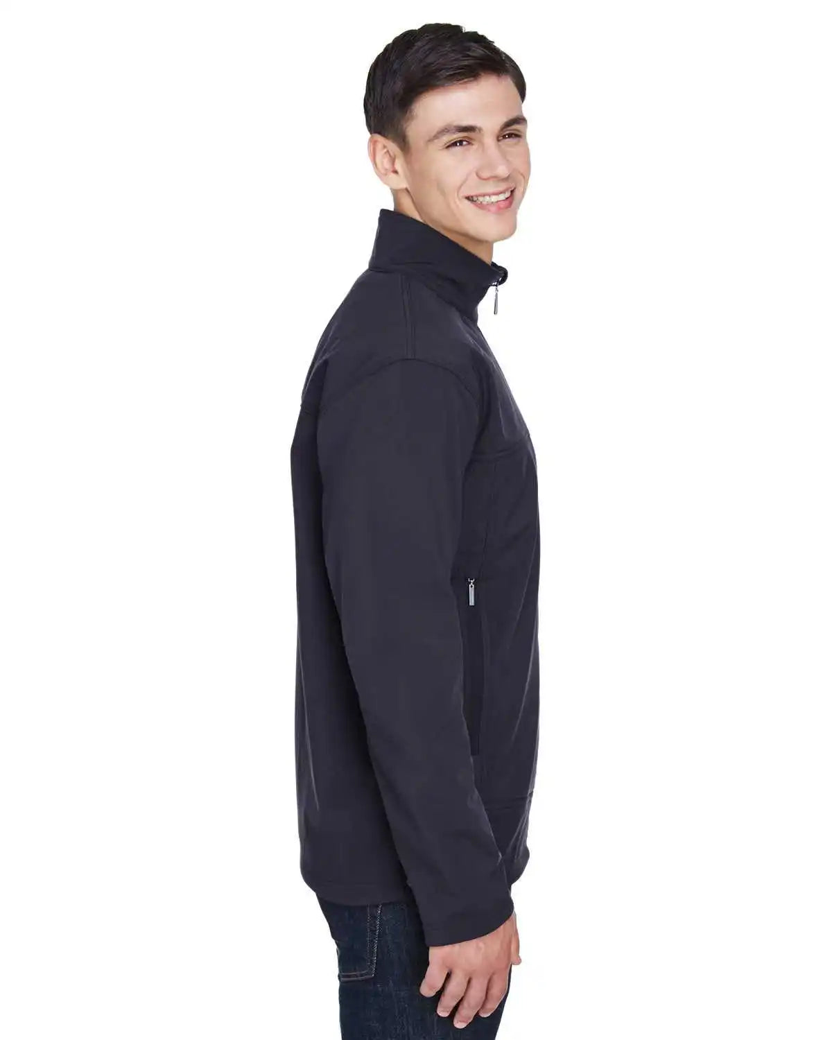 North End 88099 Men’s Three-layer Fleece Bonded Performance Soft Shell Jacket - Midnight Navy