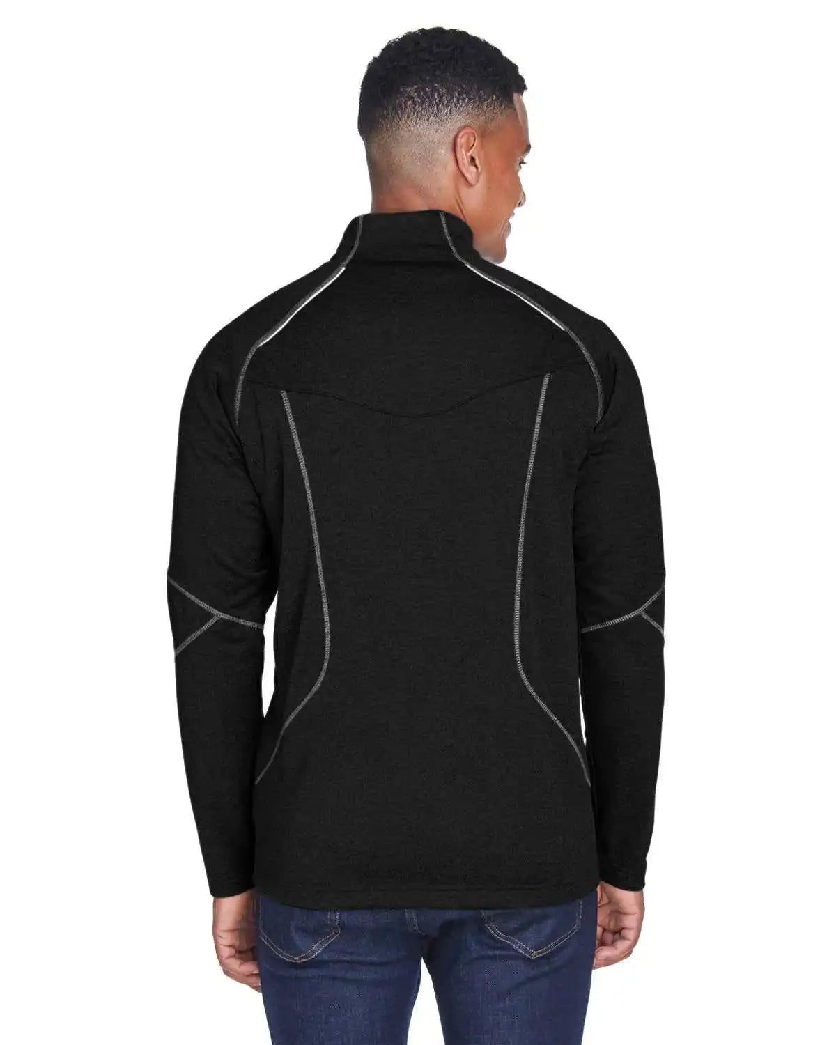 North End 88175 Adult Catalyst Performance Fleece Quarter-zip - Black