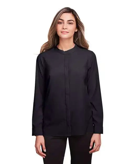 North End Ne500w Women’s Borough Stretch Performance Shirt - Black - Xs