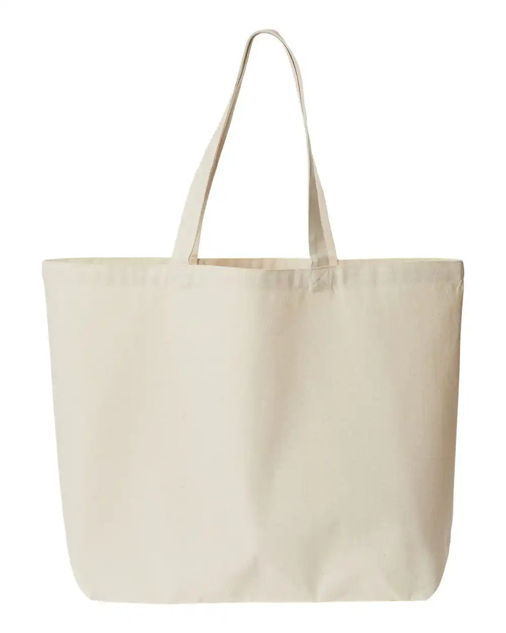 Oad 108r Jumbo Recycled Midweight Gusseted Canvas Tote - Natural - Osfa