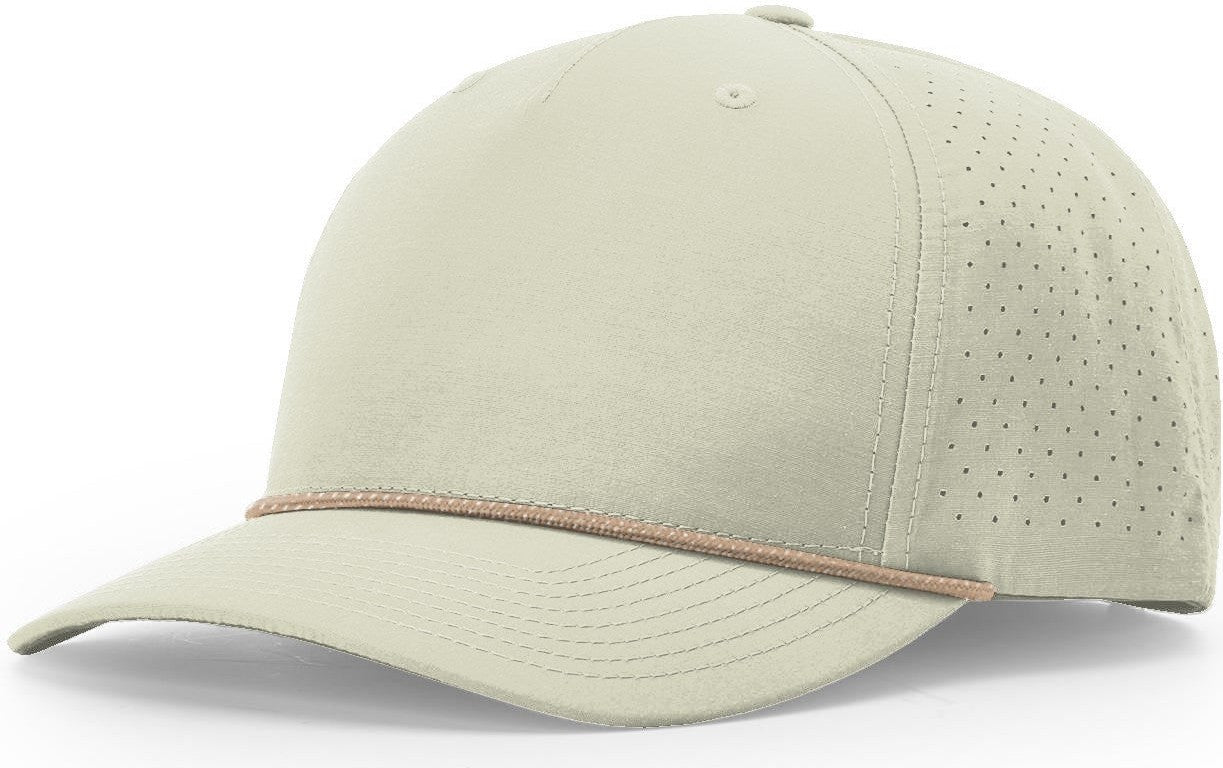 Oat Milk/Elmwood-White Laser Perf Performance Rope Cap