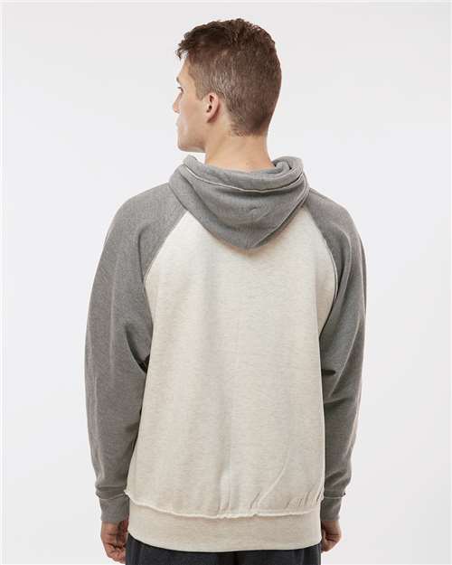 Oatmeal Heather/ Smoke Heather Vintage Heather Hooded Sweatshirt - 8885