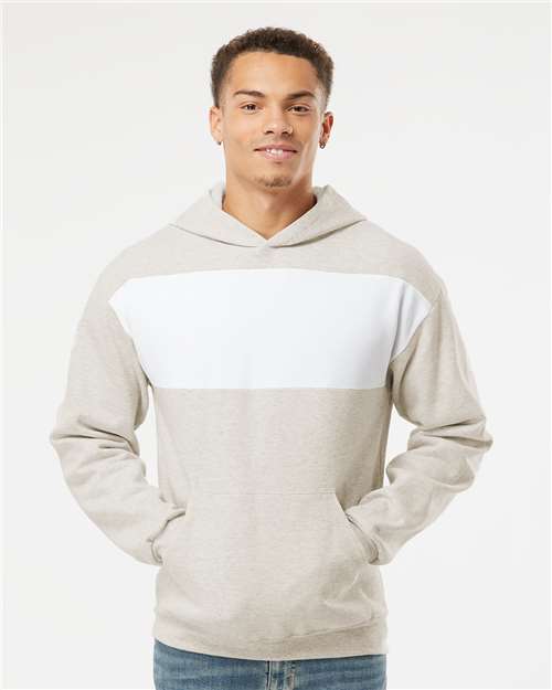 Oatmeal Heather/ White Nublend® Billboard Hooded Sweatshirt - 98CR