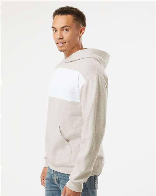 Oatmeal Heather/ White Nublend® Billboard Hooded Sweatshirt - 98CR