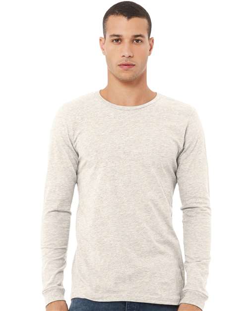 Oatmeal Triblend Triblend Long Sleeve Tee - 3513