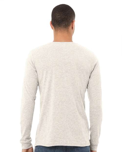 Oatmeal Triblend Triblend Long Sleeve Tee - 3513