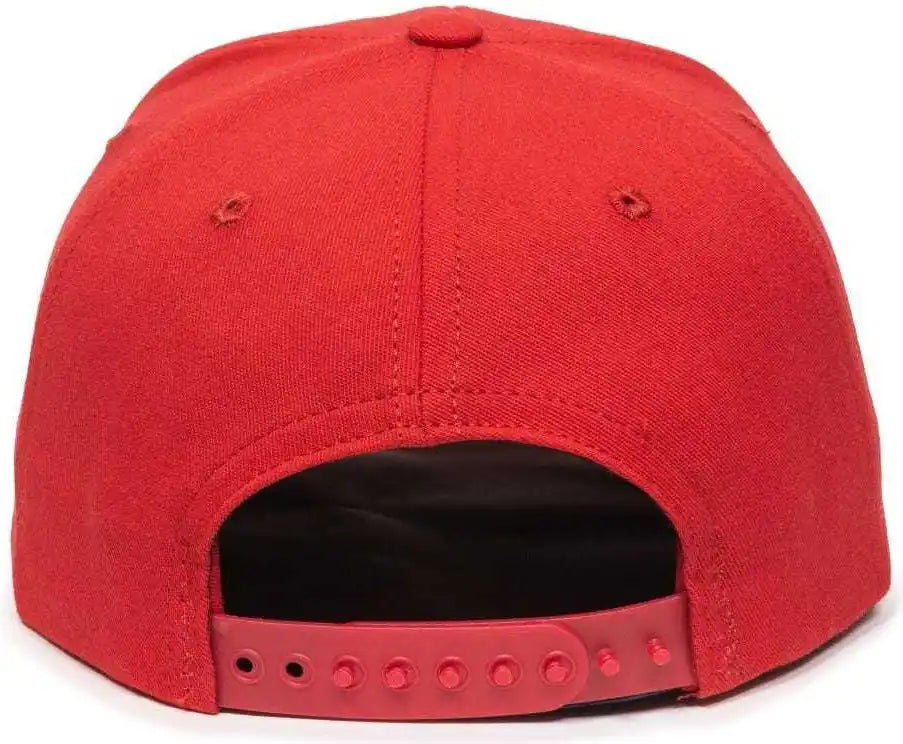 Oc Sports Am-101 Usa Made Solid Back Cap - Red - 6 7/8’’ - 7 1/2’’