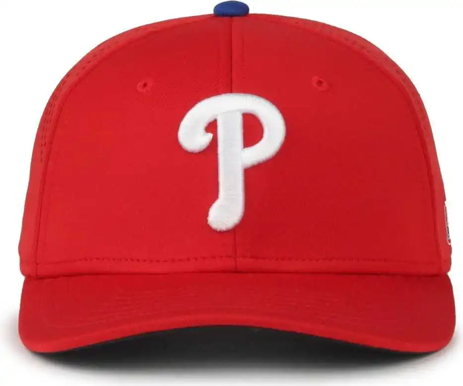 Oc Sports Mlb-650 Performance Snapback Baseball Cap - Philadelphia Phillies - Red / one Size Fits Most