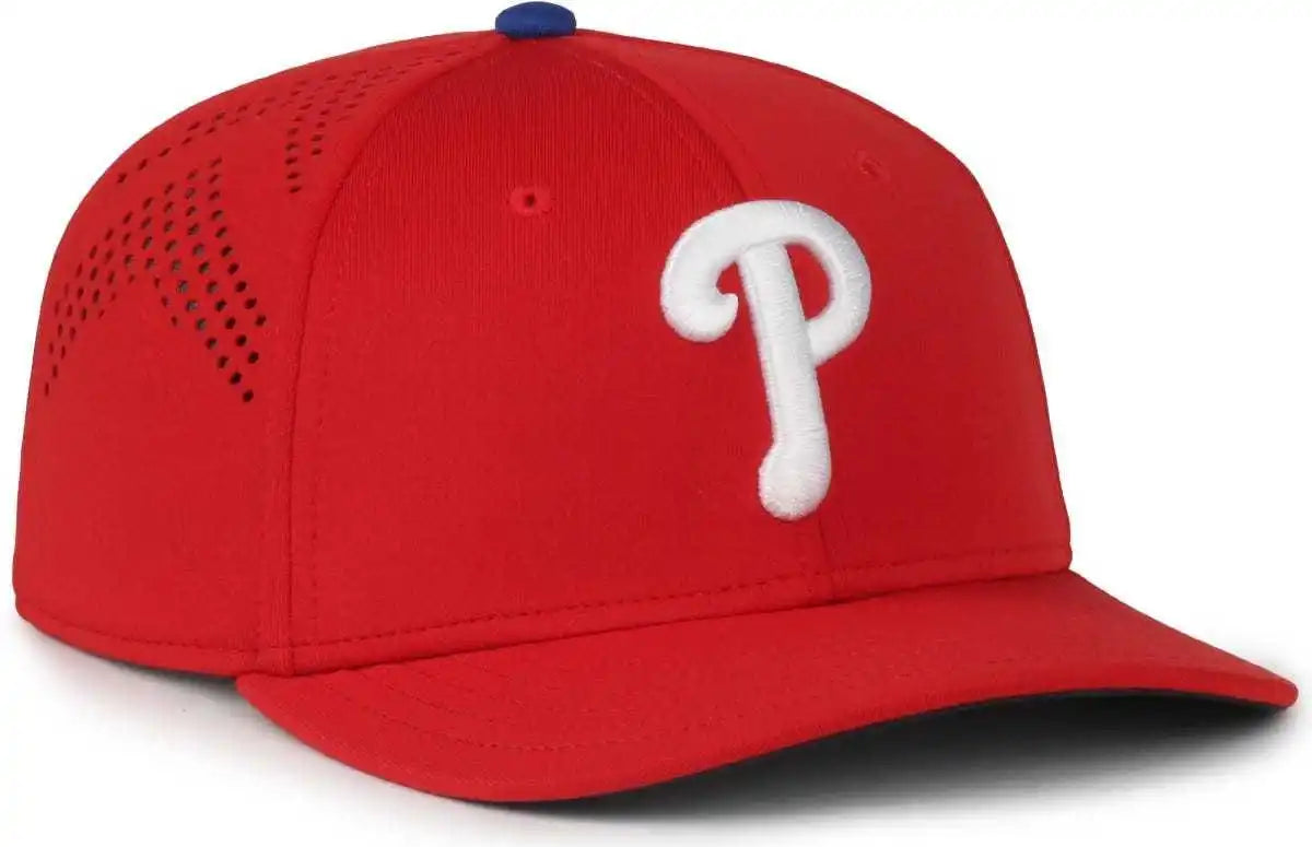 Oc Sports Mlb-650 Performance Snapback Baseball Cap - Philadelphia Phillies - Red / one Size Fits Most
