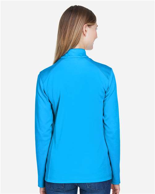 Ocean Blue/ Navy/ Ocean Blue Women's DRYTEC20™ Performance Quarter-Zip Pullover - DG479W