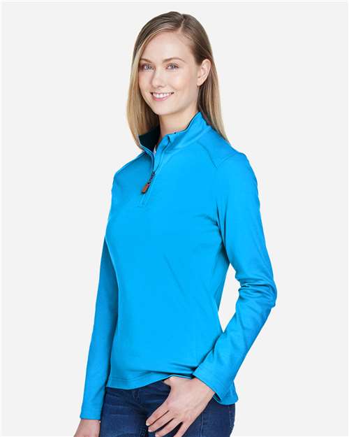 Ocean Blue/ Navy/ Ocean Blue Women's DRYTEC20™ Performance Quarter-Zip Pullover - DG479W