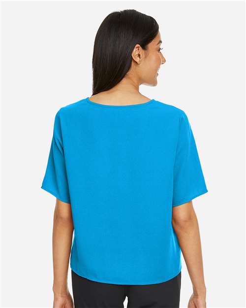 Ocean Blue Women's Perfect Fit™ Tie Front Blouse - DP617W