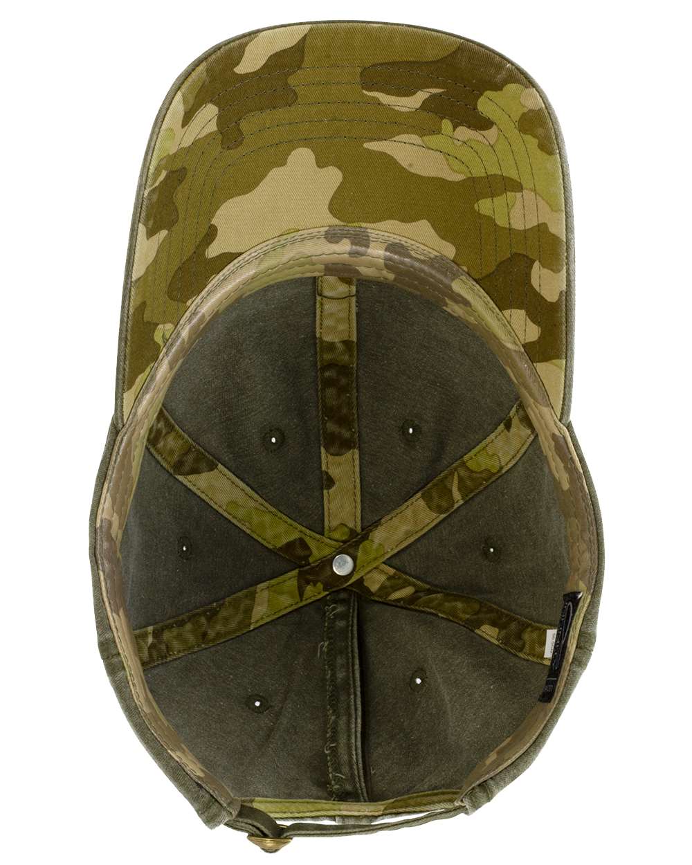 Olive/ Camo Women's Pigment-Dyed with Fashion Undervisor Cap - CASSIE