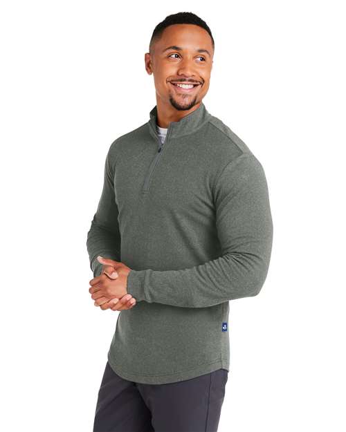 Olive/ Grey Heather Emery Quarter-Zip Pullover - SWE500