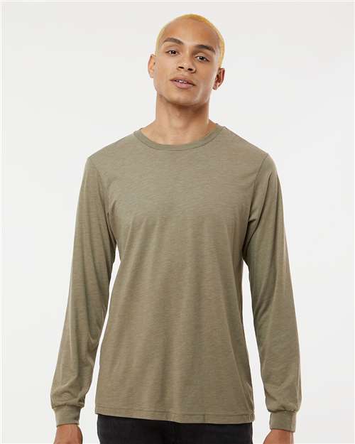 Olive Triblend Triblend Long Sleeve Tee - 3513