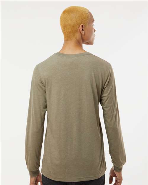 Olive Triblend Triblend Long Sleeve Tee - 3513
