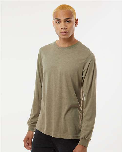 Olive Triblend Triblend Long Sleeve Tee - 3513