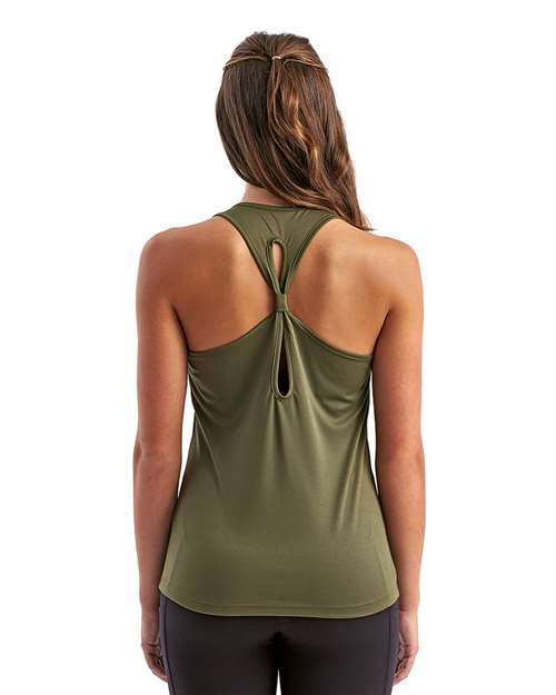 Olive Women's Knot Back Venus Tank - TD042