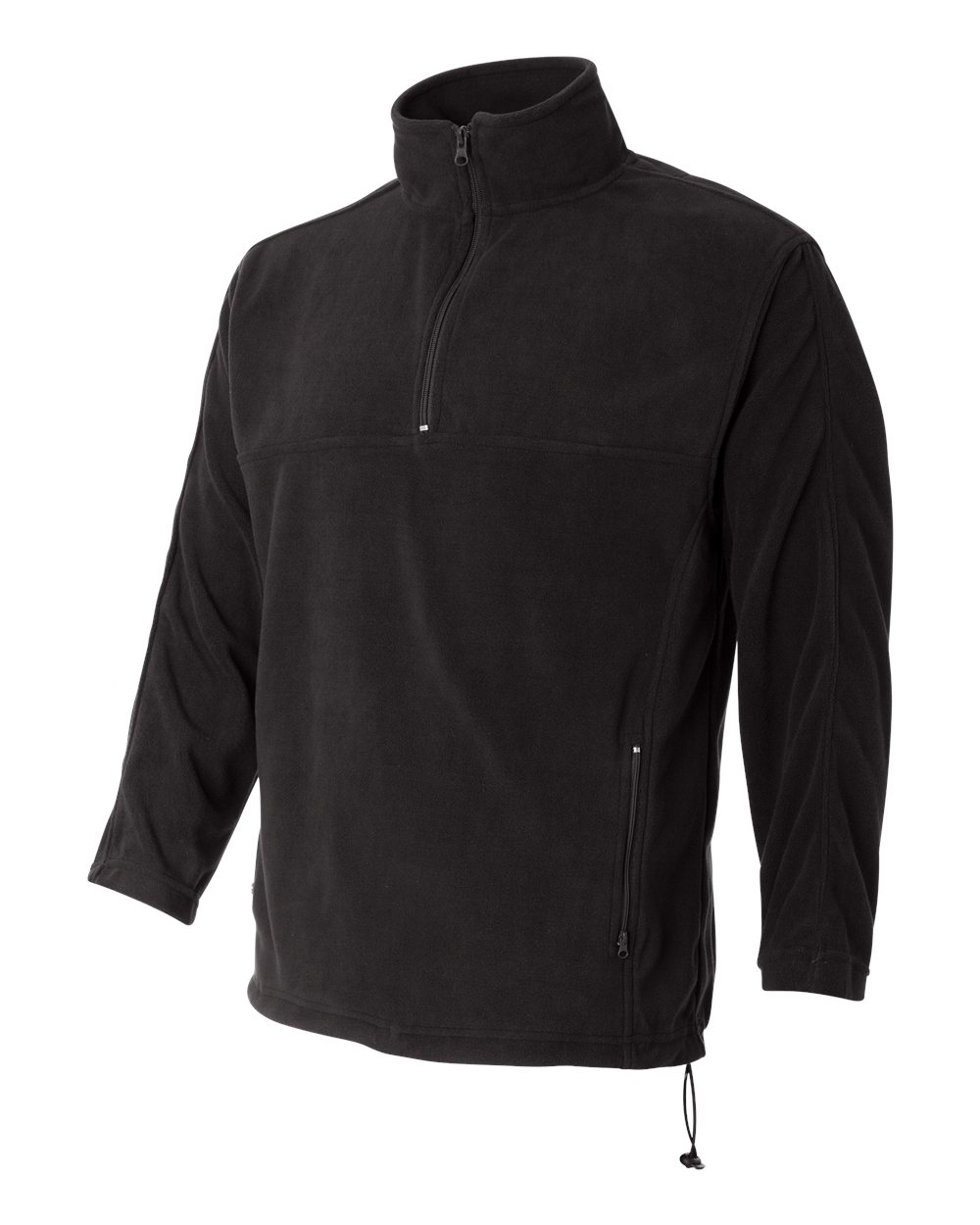 Onyx Black Microfleece Quarter-Zip Pullover - 3351