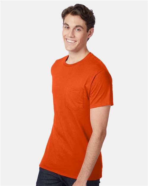 Orange Authentic Pocket T-Shirt - 5590