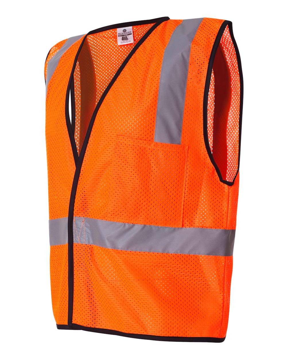 Orange Economy Single Pocket Hook-and-Loop Mesh Vest - 1193-1194