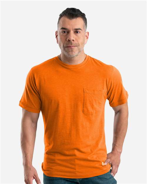 Orange Lightweight Performance Pocket T-Shirt - BSM38