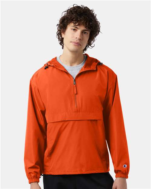 Orange Packable Anorak Jacket - CO200