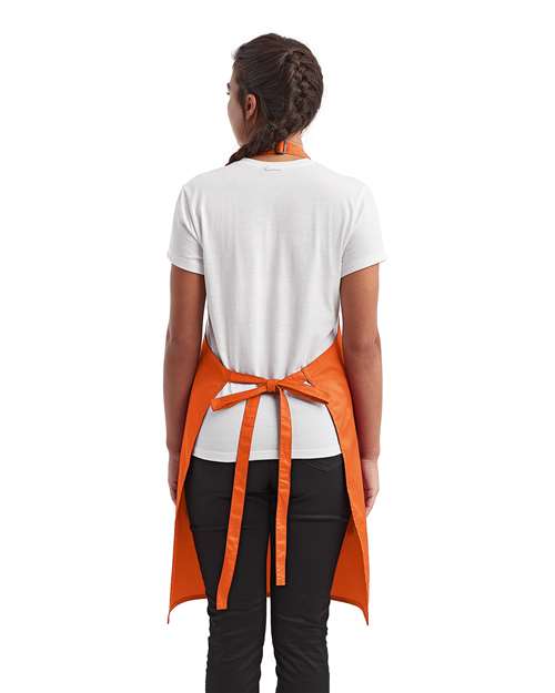 Orange Recycled Bib Apron with Pocket - RP154