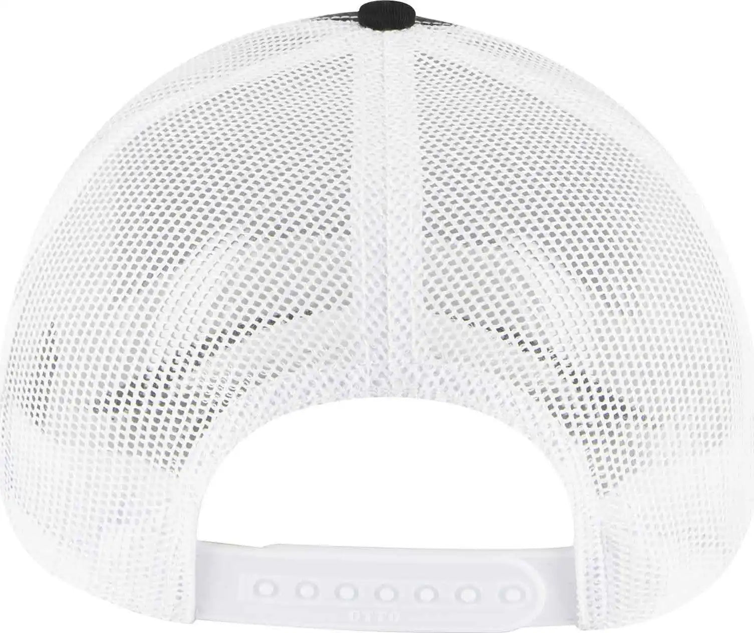 Otto 102-1318 5 Panel Low Profile Mesh Back Trucker Cap - Black White - one Size Fits Most