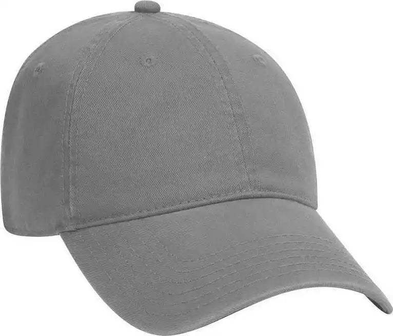 Otto 18-692 Deluxe Garment Washed Cotton Twill Low Profile Pro Style Unstructured Soft Crown Cap - Gray - one Size Fits