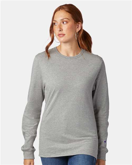 Oxford Grey Heritage Jersey Long Sleeve T-Shirt - T453