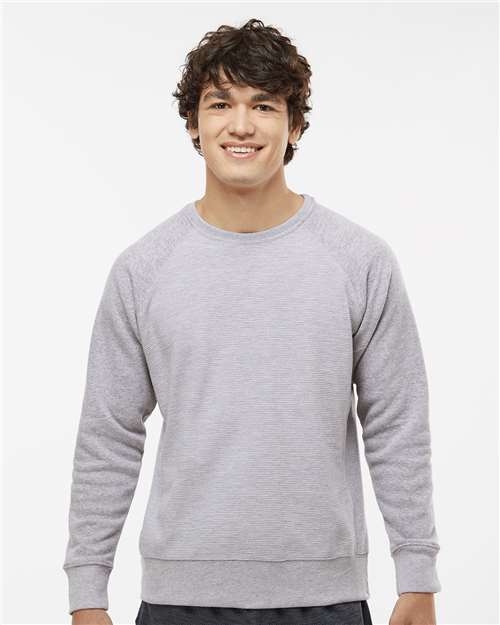 Oxford Ripple Fleece Raglan Crewneck Sweatshirt - 8707