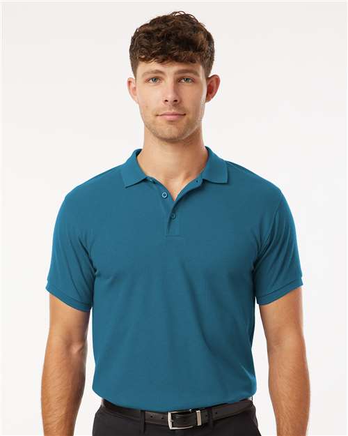 Pacific Blue Pique Polo - 62800