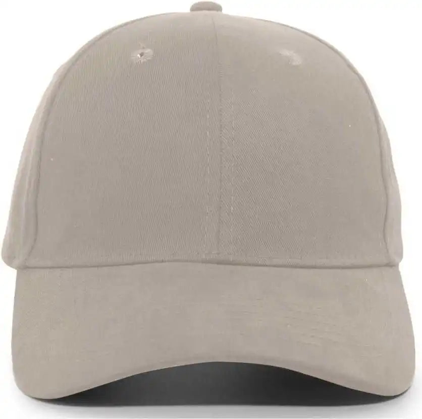 Pacific Headwear 101c Brushed Cotton Hook-and-loop Cap - Khaki - 7’’ - 7 7/8’’