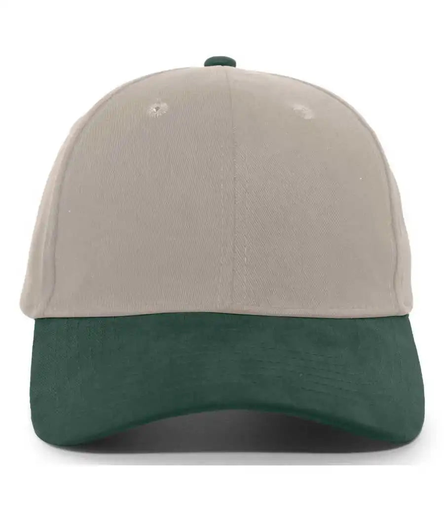 Pacific Headwear 101c Brushed Cotton Hook-and-loop Cap - Khaki Hunter - Forest / 7’’ - 7 7/8’’