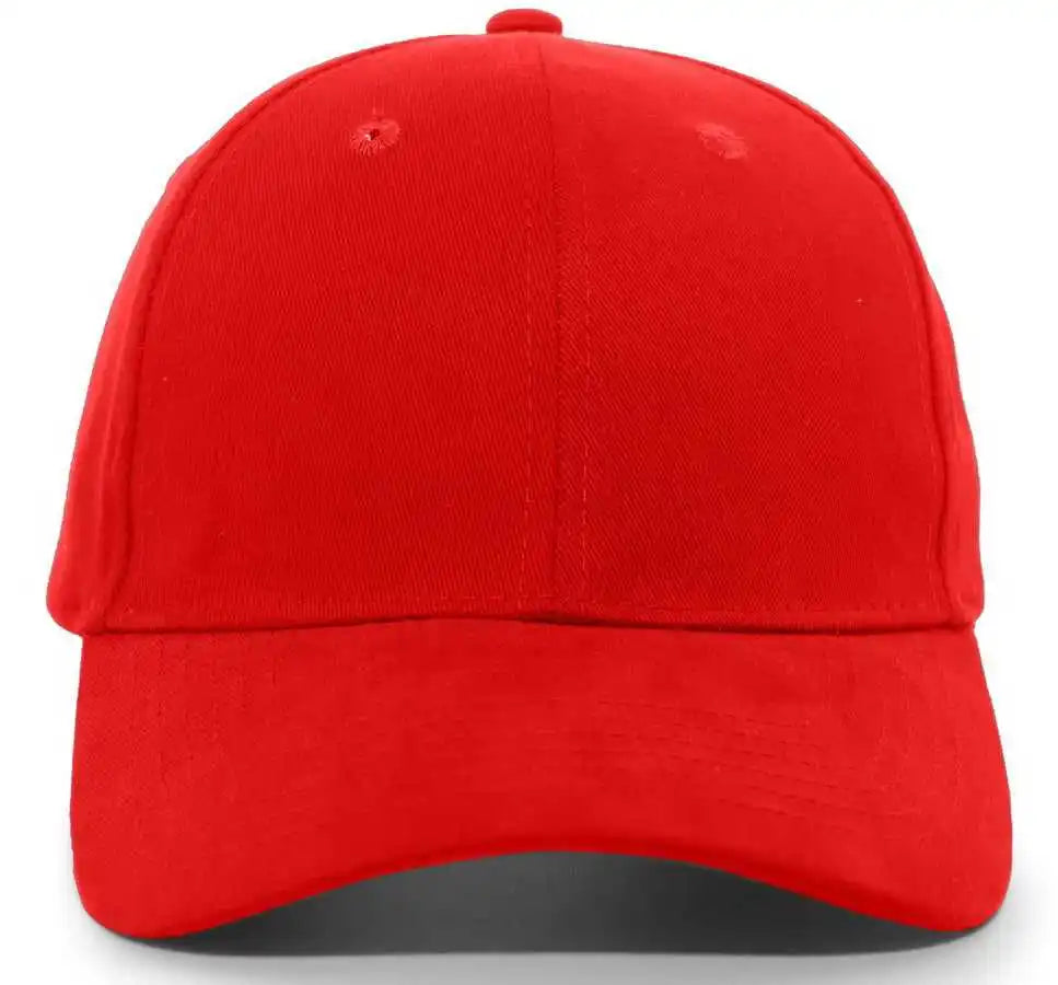 Pacific Headwear 101c Brushed Cotton Hook-and-loop Cap - Red - 7’’ - 7 7/8’’